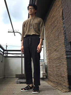 「アイテム（バングル/リストバンド）」を使った、もりっちさん（メンズ・170cm・20代）の夏コーディネート