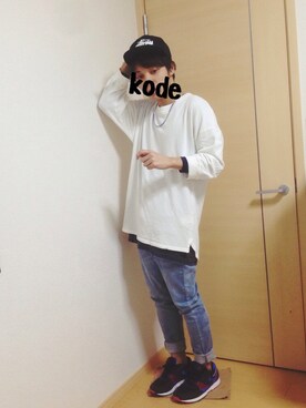 「Johnbull Private labo（ジョンブルプライベートラボ）のアイテム（スウェット）」を使った、kodeさん（メンズ・167cm）の春コーディネート