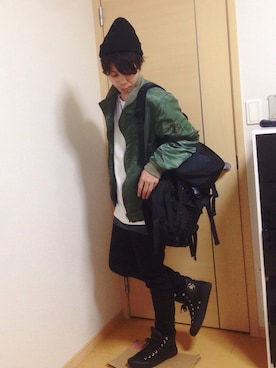 「FRUMPY FACTORY（フランピーファクトリー）のアイテム」を使った、kodeさん（メンズ・167cm）の春コーディネート
