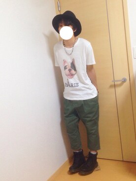 「Dr. Martens（ドクターマーチン）のアイテム（パンツ）」を使った、kodeさん（メンズ・167cm）の夏コーディネート