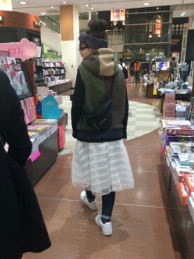 「AS as know as（エーエス アズノウアズ）のアイテム（スカート）」を使った、arisanさん（レディース・152cm）の冬コーディネート