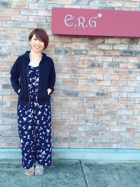 「cepo.」｜「アイテム（オールインワン・サロペット）」を使った、みきちゃんさん（レディース・160cm）の夏コーディネート