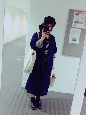 「merry jenny（メリージェニー）のアイテム（デニムジャケット）」を使った、minamiさん（レディース・156cm）の秋コーディネート