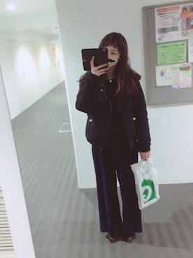 「JEANASIS（ジーナシス）のアイテム（ブーティ）」を使った、minamiさん（レディース・156cm）の冬コーディネート