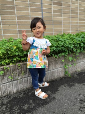 「vanavana（ヴァナヴァナ）のアイテム」を使った、iori¨̮さん（キッズ・90cm）の夏コーディネート