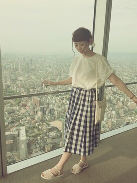 「Crisp（クリスプ）のアイテム（ヘアアクセサリー）」を使った、manakuroさん（レディース・163cm）の春コーディネート