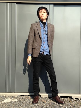「OZOC（オゾック）のアイテム」を使った、キャッチザレインボーさん（メンズ・171cm）の冬コーディネート