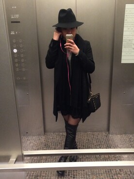 「STUNNING LURE（スタニングルアー）のアイテム（その他アウター）」を使った、miさん（レディース・164cm）の冬コーディネート