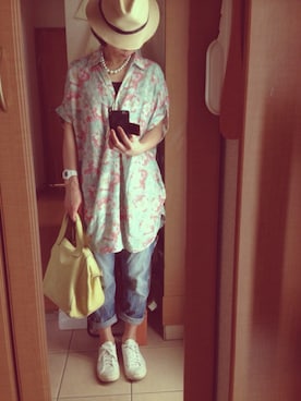 「GAP（ギャップ）のアイテム（ハンドバッグ）」を使った、kii610さん（レディース・160cm）の夏コーディネート