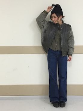 「カオリノモリ」｜「アイテム（その他アウター）」を使った、NARUMIさん（レディース・158cm）の冬コーディネート
