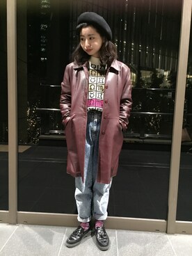 「override 」｜「アイテム（その他アウター）」を使った、NARUMIさん（レディース・158cm）の秋コーディネート