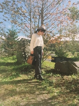 「PLAIN CLOTHING（プレーンクロージング）のアイテム（ブーツ）」を使った、♡、。・S♡、。・:*:・さん（レディース・159cm）の秋コーディネート