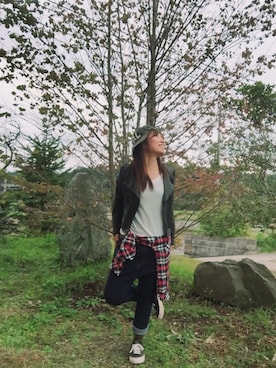 「TOMMY Hers（トミー ハーズ）のアイテム（ジャケット/アウター）」を使った、♡、。・S♡、。・:*:・さん（レディース・159cm）の冬コーディネート