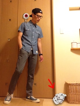 「ルード」｜「アイテム（その他）」を使った、うえちんさん（メンズ・173cm）の春コーディネート