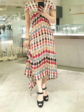 「CACHAREL（キャシャレル）のアイテム」を使った、Pooh さん（レディース・156cm）の夏コーディネート