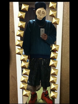 「アイテム（ナイロンジャケット、グリーン系）」を使った、なるみさん（メンズ・167cm）の秋コーディネート