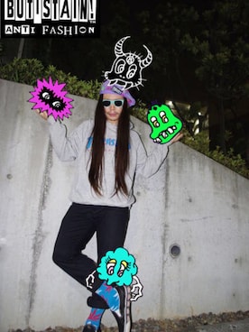 「BUTTSTAIN（バットステイン）のアイテム（帽子）」を使った、tokyofunksさん（メンズ・166cm）の夏コーディネート