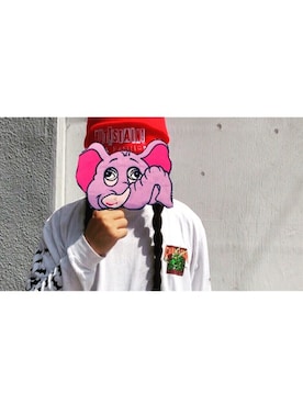 「BUTTSTAIN（バットステイン）のアイテム（帽子）」を使った、tokyofunksさん（メンズ・166cm）の夏コーディネート