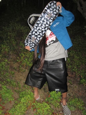 「BUTTSTAIN（バットステイン）のアイテム（帽子）」を使った、tokyofunksさん（メンズ・166cm）の夏コーディネート