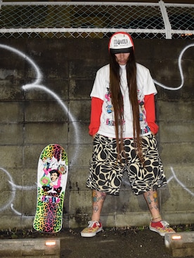 「BUTTSTAIN（バットステイン）のアイテム（帽子）」を使った、tokyofunksさん（メンズ・166cm）の秋コーディネート