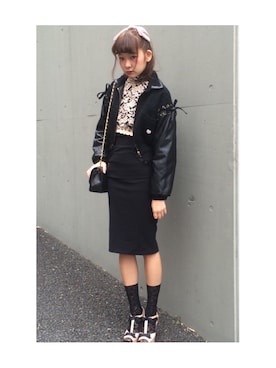 「Swankiss（スワンキス）のアイテム（ブルゾン）」を使った、TOKOさん（レディース・164cm）の秋コーディネート
