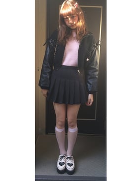 「Swankiss（スワンキス）のアイテム（ブルゾン）」を使った、TOKOさん（レディース・164cm）の冬コーディネート