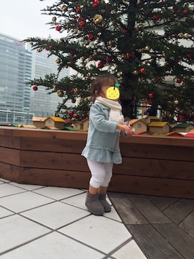 「Marc by Marc Jacobs（マークバイマークジェイコブス）のアイテム（トップス）」を使った、YuZuさん（キッズ・80cm）の冬コーディネート