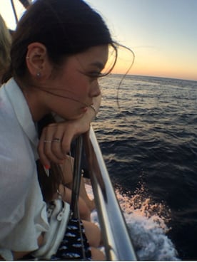 「アイテム（アクセサリー、パープル系）」を使った、PRI ʕ ◔ᴥ◔ ʔ  さん（レディース・158cm）の秋コーディネート