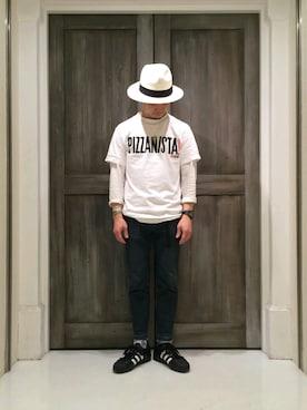 「BEAMS BOY（ビームスボーイ）のアイテム（ハット）」を使った、YuyaKさん（メンズ・163cm）の夏コーディネート