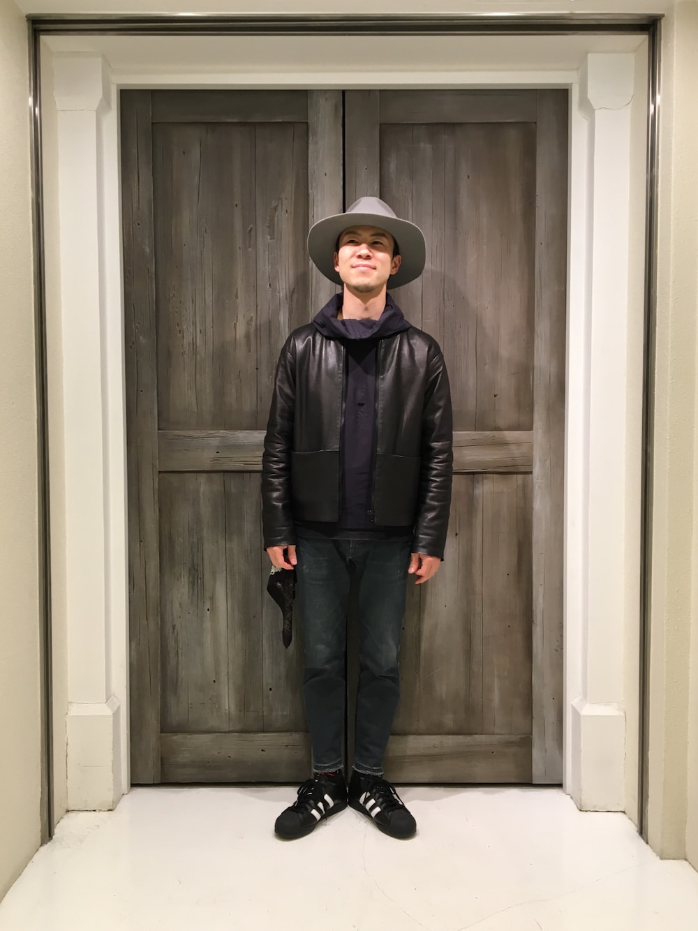 希少 UNUSED ノーカラーレザージャケット 希少 UNUSED ノーカラーレザージャケット