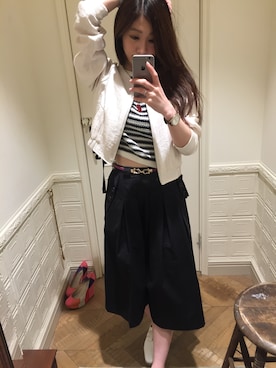 「LILY BROWN（リリーブラウン）のアイテム（ブルゾン）」を使った、Erin  Leeさん（レディース・164cm）の春コーディネート