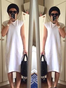 「one after another NICE CLAUP（ワンアフターアナザーナイスクラップ）のアイテム（ハンチング/ベレー帽）」を使った、なさん（レディース・156cm）の夏コーディネート