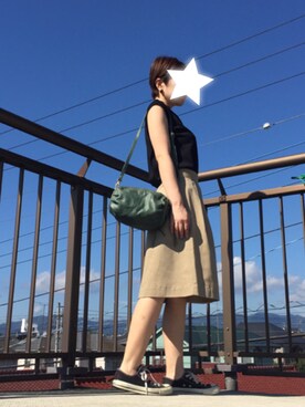 「CONVERSE（コンバース）のconverse（コンバース） ALL STAR OX（オールスターOX）（スニーカー）」を使った、なさん（レディース・156cm）の夏コーディネート