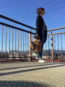 「ベレー帽推奨委員会」｜「アイテム（福袋/福箱）」を使った、なさん（レディース・156cm）の秋コーディネート