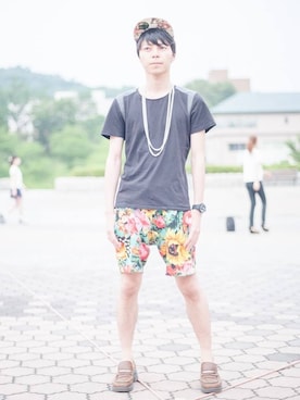 「JOYRICH」｜「アイテム（その他シューズ）」を使った、てるさん（メンズ・173cm）の夏コーディネート