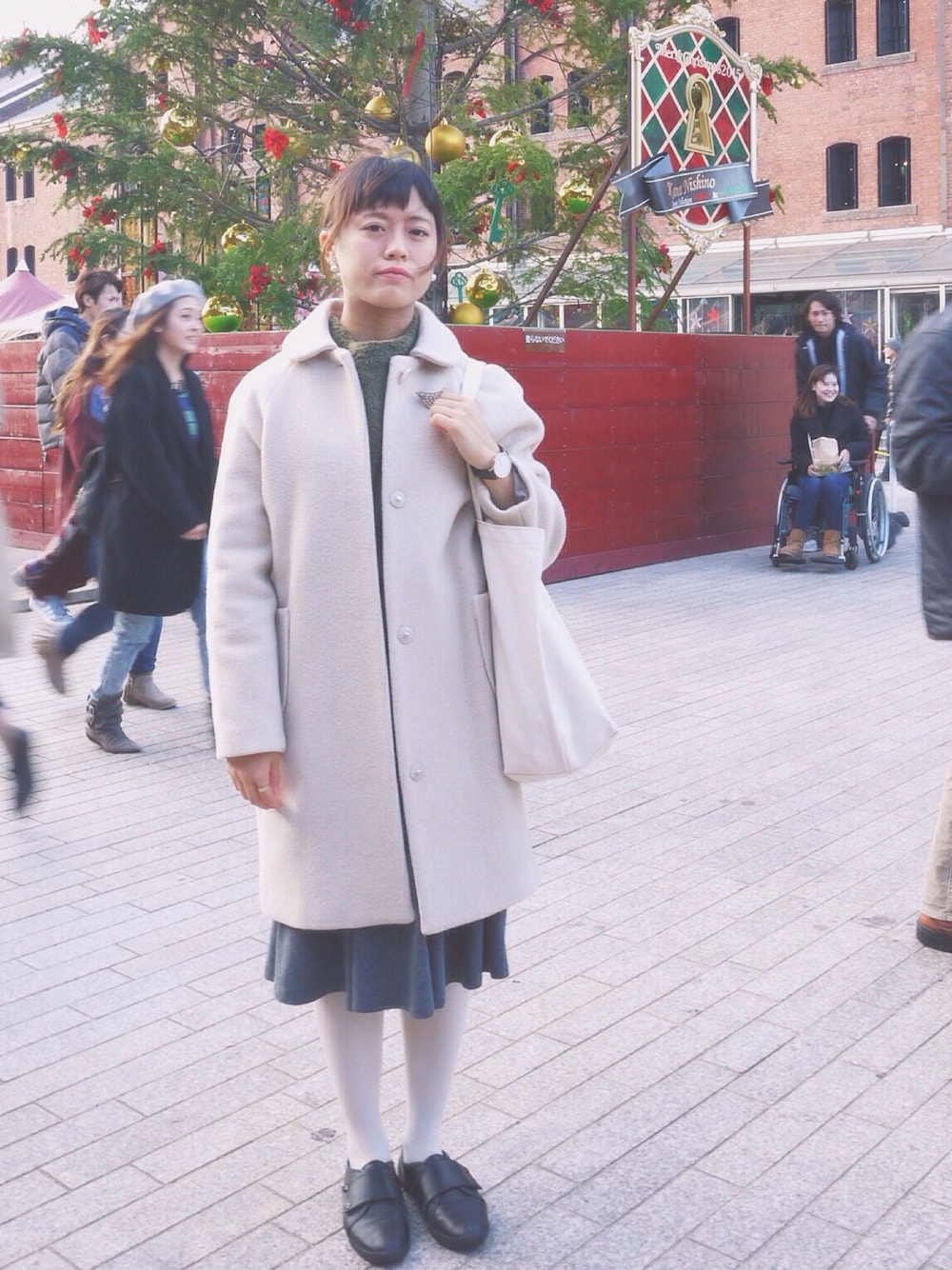 bulle de savon 丸襟 ステンカラーコート