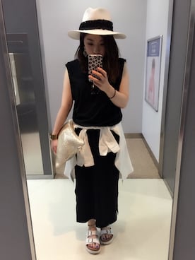 「SIMONE LIST（シモーヌリスト）のアイテム」を使った、みいさん（レディース・150cm）の夏コーディネート