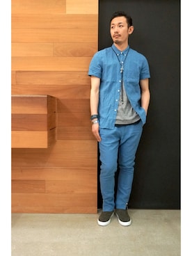 「nonnative（ノンネイティブ）のアイテム」を使った、watarukitahamaさん（メンズ・174cm）の春コーディネート