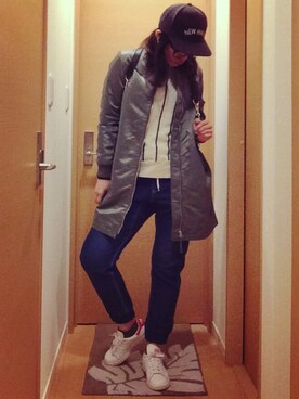 「春コート」｜wakaさん（レディース・166cm）の冬コーディネート