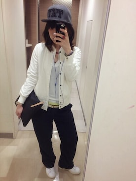 「JOURNAL STANDARD relume（ジャーナルスタンダード　レリューム）のアイテム（スタジャン）」を使った、wakaさん（レディース・166cm）の春コーディネート