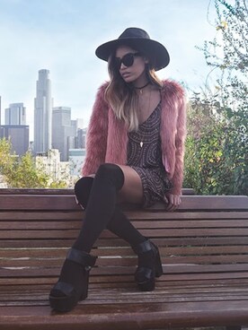 「hat」｜「アイテム（その他）」を使った、ZeroUV_Womenさん（レディース・170cm）の春コーディネート