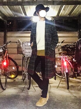 「フォークロア」｜「アイテム（その他アウター）」を使った、たちさん（メンズ・177cm）の春コーディネート