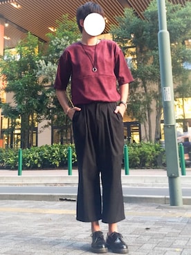 「アイテム（バングル/リストバンド）」を使った、たちさん（メンズ・177cm・20代）の秋コーディネート