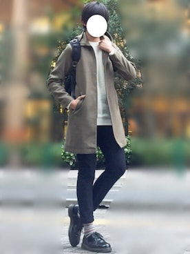 「STUDIOUS（ステュディオス）のアイテム（その他アウター）」を使った、たちさん（メンズ・177cm）の秋コーディネート