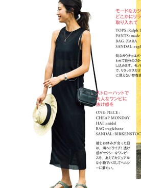 「rag & bone（ラグアンドボーン）のアイテム（バッグ）」を使った、Uki Akamatsuさん（レディース・175cm）の夏コーディネート