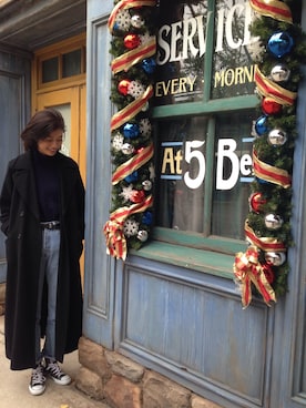 「rag & bone（ラグアンドボーン）のアイテム（バッグ）」を使った、Uki Akamatsuさん（レディース・175cm）の冬コーディネート