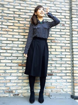 「Soareak（ソアリーク）のアイテム（トップス）」を使った、YUKIHAさん（レディース・158cm）の冬コーディネート