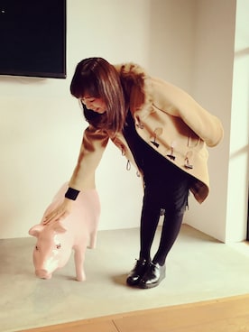 「Kaon（カオン）のアイテム（ジャケット/アウター）」を使った、YUKIHAさん（レディース・158cm）の冬コーディネート