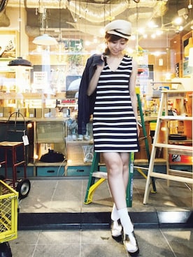 「EUGENIA KIM（ユージニアキム）のアイテム」を使った、YUKIHAさん（レディース・158cm）の夏コーディネート