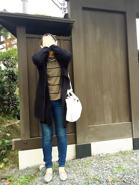 「ADER（アデル）のアイテム（リング）」を使った、YUKIHAさん（レディース・158cm）の秋コーディネート